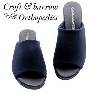 Croft & Barrow Navy Blue Slip-On Sandals – Women’s Size 8.5